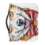 Hipster Pembroke Welsh Corgi Print Leather Bible Cover