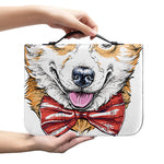 Hipster Pembroke Welsh Corgi Print Leather Bible Cover