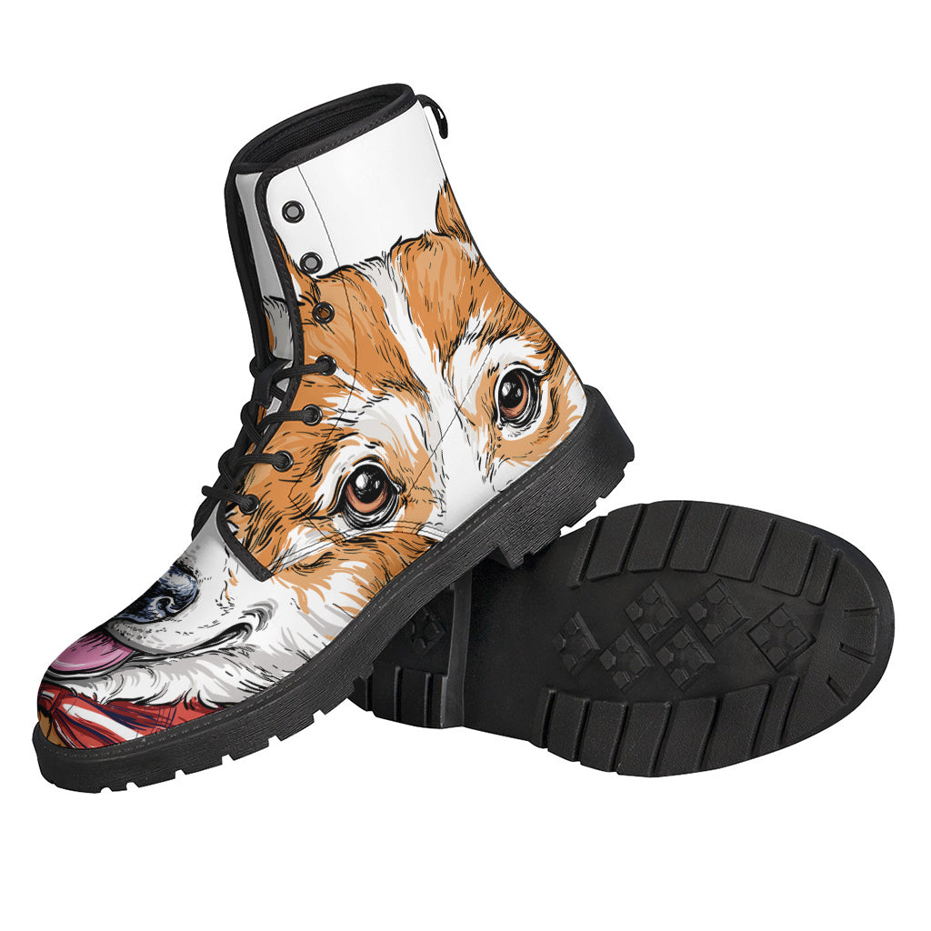 Hipster Pembroke Welsh Corgi Print Backpack