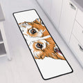 Hipster Pembroke Welsh Corgi Print Long Kitchen Mat
