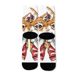Hipster Pembroke Welsh Corgi Print Long Socks