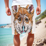 Hipster Pembroke Welsh Corgi Print Men's Cargo Shorts