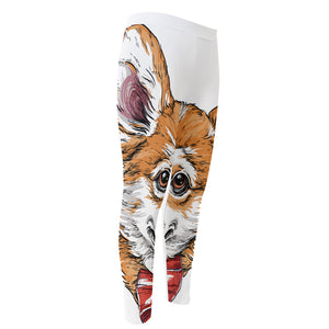 Hipster Pembroke Welsh Corgi Print Men's Compression Pants