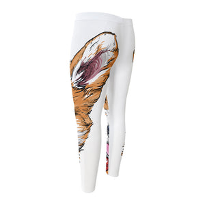 Hipster Pembroke Welsh Corgi Print Men's Compression Pants