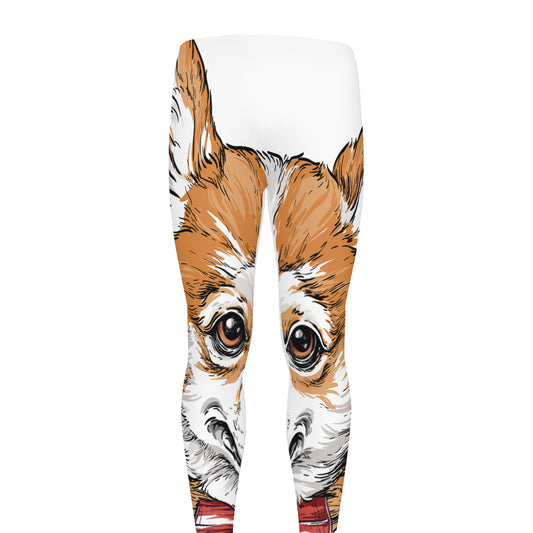 Hipster Pembroke Welsh Corgi Print Men's leggings