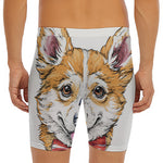 Hipster Pembroke Welsh Corgi Print Men's Long Boxer Briefs