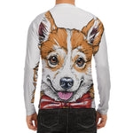 Hipster Pembroke Welsh Corgi Print Men's Long Sleeve Rash Guard