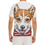 Hipster Pembroke Welsh Corgi Print Men's Short Sleeve Rash Guard