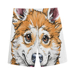 Hipster Pembroke Welsh Corgi Print Men's Sports Shorts