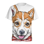 Hipster Pembroke Welsh Corgi Print Men's Sports T-Shirt