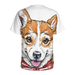 Hipster Pembroke Welsh Corgi Print Men's Sports T-Shirt