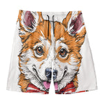 Hipster Pembroke Welsh Corgi Print Men's Swim Trunks