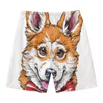Hipster Pembroke Welsh Corgi Print Men's Swim Trunks
