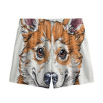 Hipster Pembroke Welsh Corgi Print Mesh Shorts