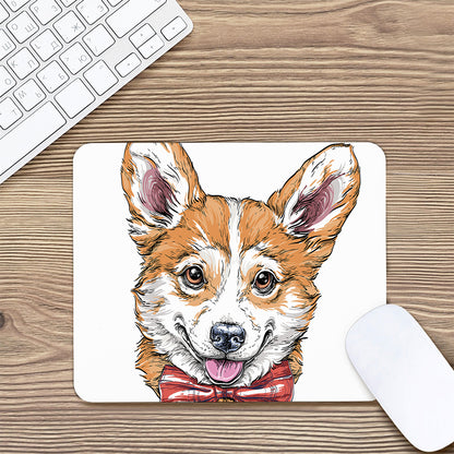 Hipster Pembroke Welsh Corgi Print Mouse Pad