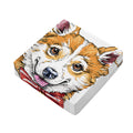 Hipster Pembroke Welsh Corgi Print Outdoor Seat Cushion Cover