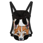 Hipster Pembroke Welsh Corgi Print Pet Carrier Backpack
