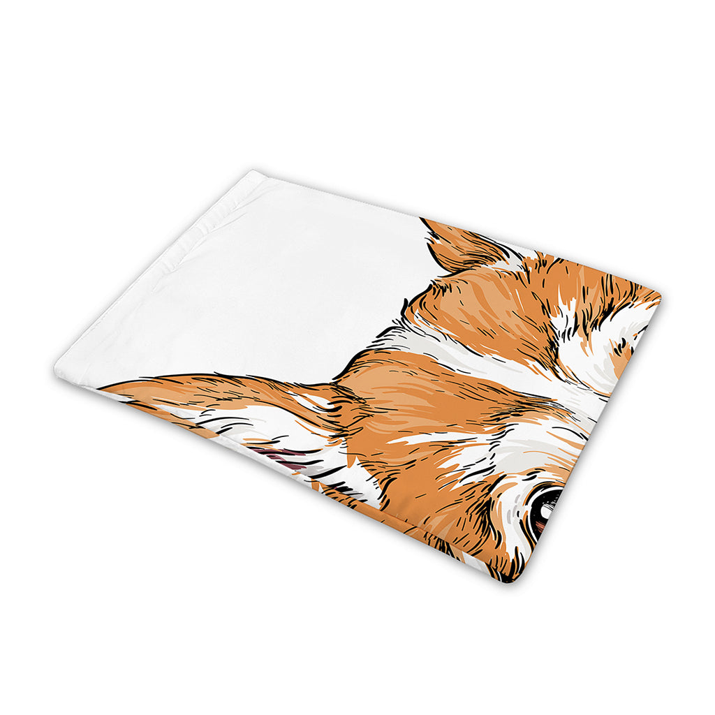 Hipster Pembroke Welsh Corgi Print Pet Cooling Mat Cover