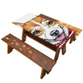 Hipster Pembroke Welsh Corgi Print Picnic Table Cover