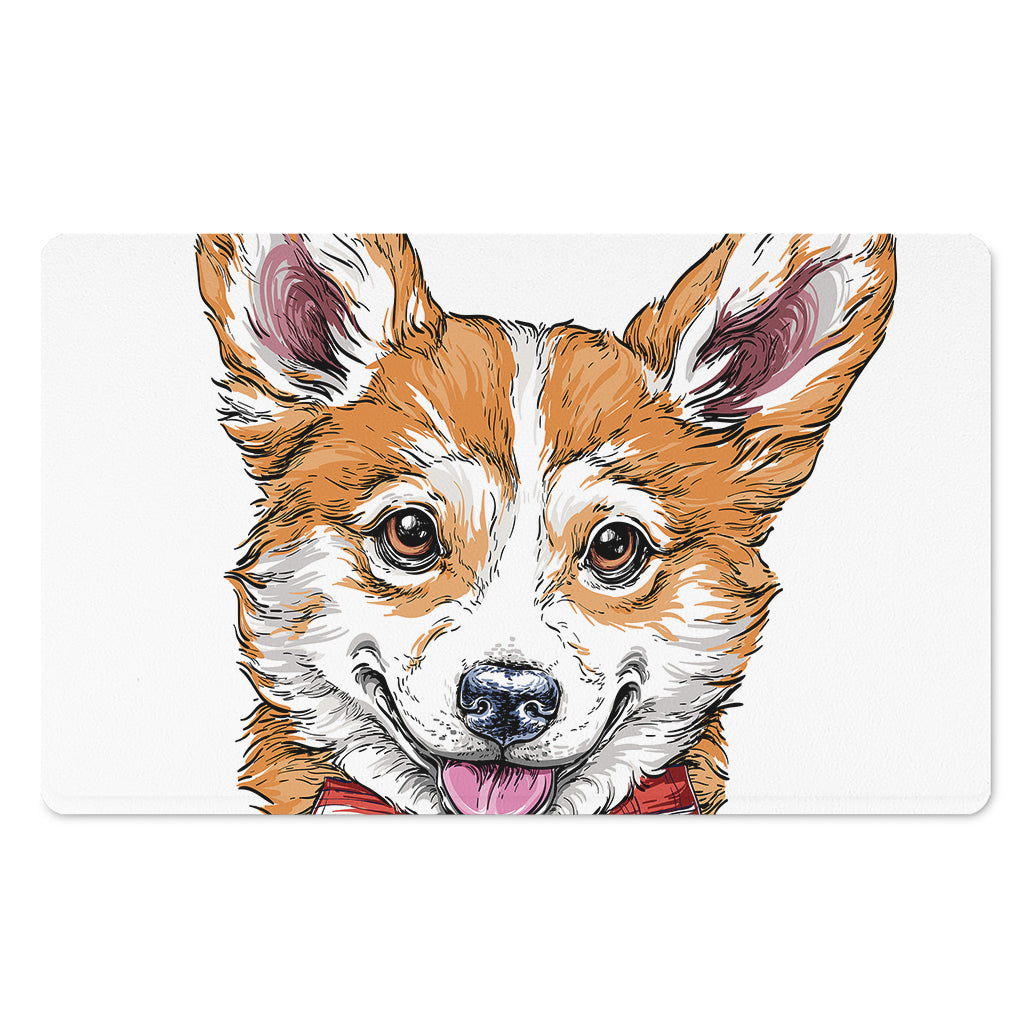 Hipster Pembroke Welsh Corgi Print Polyester Doormat
