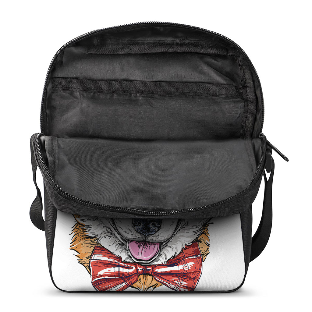 Hipster Pembroke Welsh Corgi Print Rectangular Crossbody Bag
