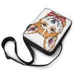 Hipster Pembroke Welsh Corgi Print Rectangular Crossbody Bag