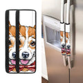 Hipster Pembroke Welsh Corgi Print Refrigerator Handle Covers