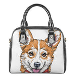 Hipster Pembroke Welsh Corgi Print Shoulder Handbag