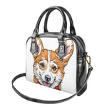 Hipster Pembroke Welsh Corgi Print Shoulder Handbag