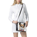 Hipster Pembroke Welsh Corgi Print Shoulder Handbag