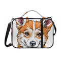 Hipster Pembroke Welsh Corgi Print Shoulder Strap Bible Bag