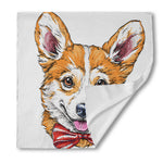 Hipster Pembroke Welsh Corgi Print Silk Bandana