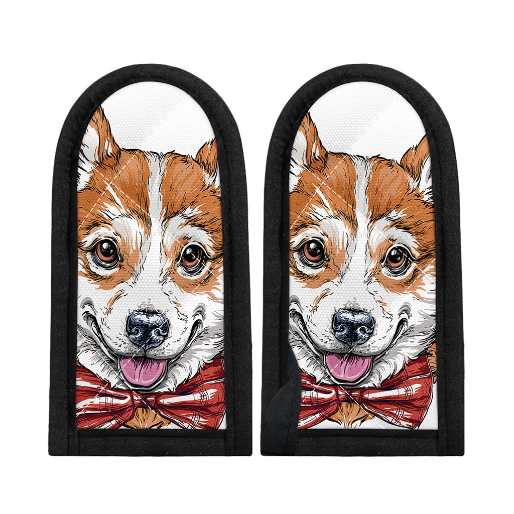 Hipster Pembroke Welsh Corgi Print Skillet Handle Cover