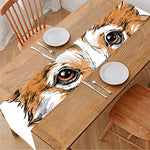 Hipster Pembroke Welsh Corgi Print Table Runner