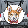 Hipster Pembroke Welsh Corgi Print Tire Cover