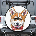 Hipster Pembroke Welsh Corgi Print Tire Cover With Camera Hole