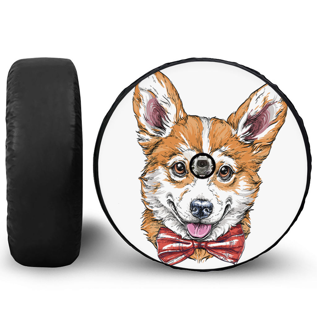 Hipster Pembroke Welsh Corgi Print Tire Cover With Camera Hole