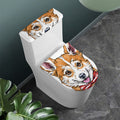 Hipster Pembroke Welsh Corgi Print Toilet Lid And Tank Cover Set