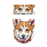 Hipster Pembroke Welsh Corgi Print Toilet Lid And Tank Cover Set