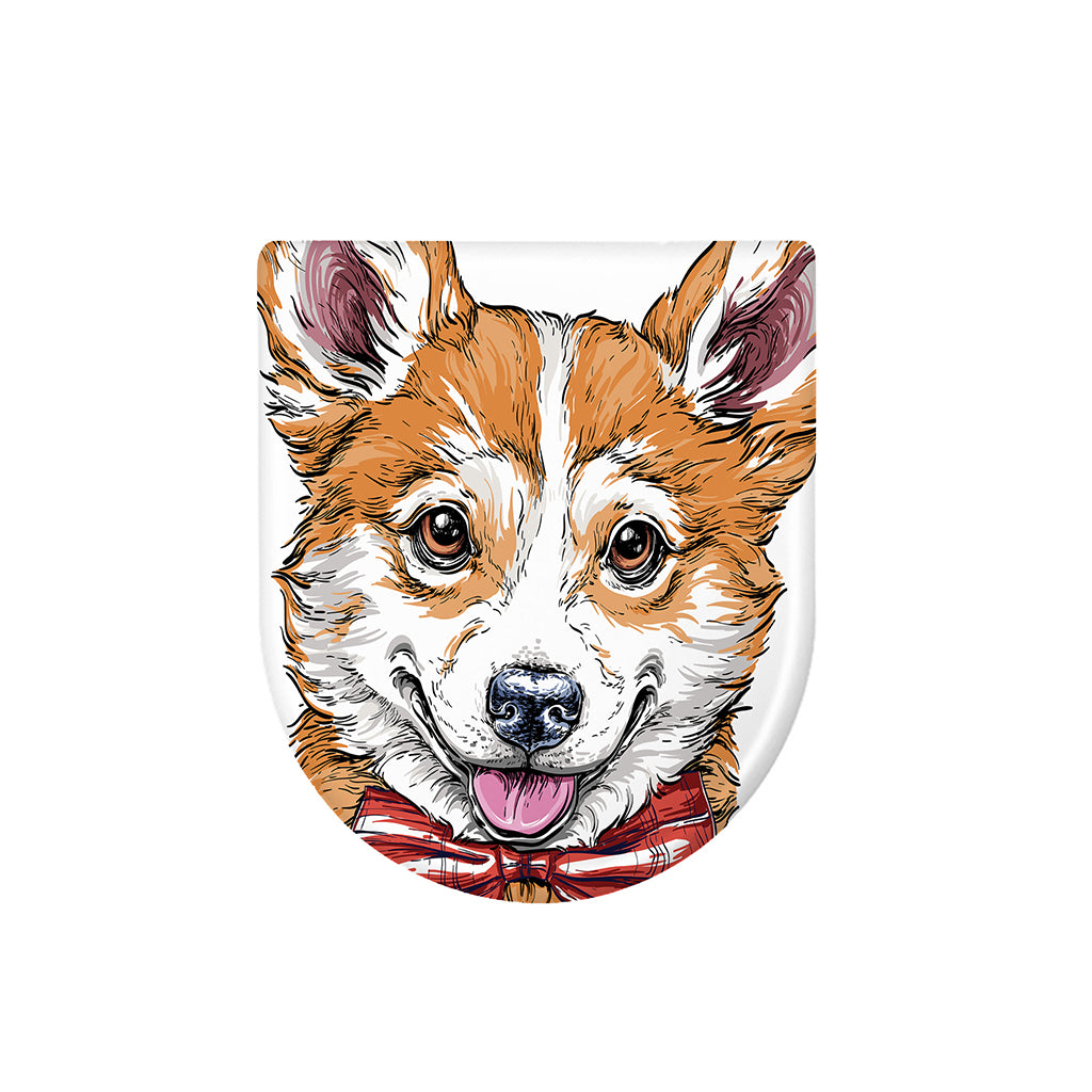 Hipster Pembroke Welsh Corgi Print Toilet Lid Cover