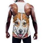 Hipster Pembroke Welsh Corgi Print Training Tank Top