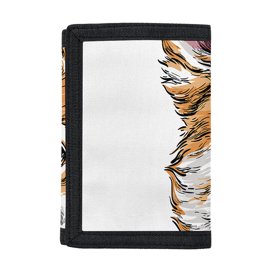 Hipster Pembroke Welsh Corgi Print Trifold Wallet