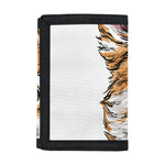 Hipster Pembroke Welsh Corgi Print Trifold Wallet