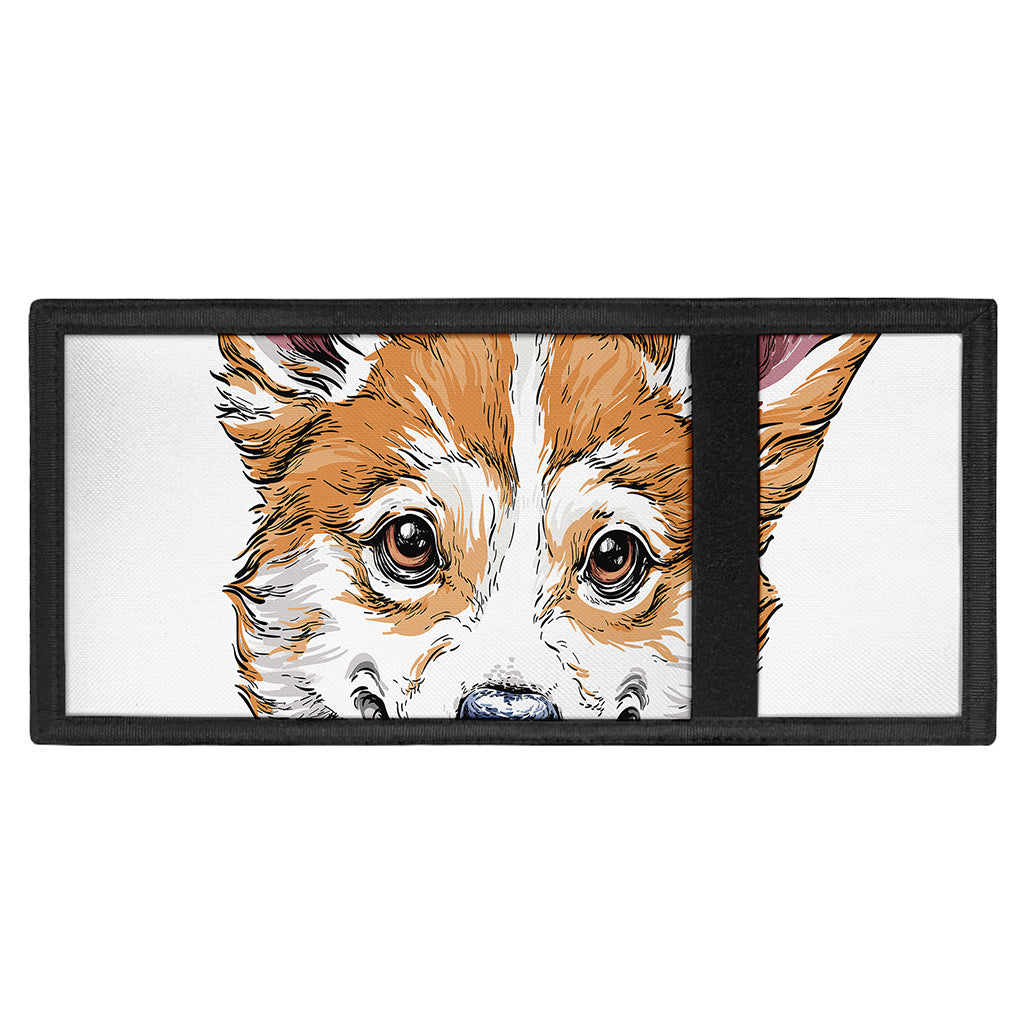 Hipster Pembroke Welsh Corgi Print Trifold Wallet