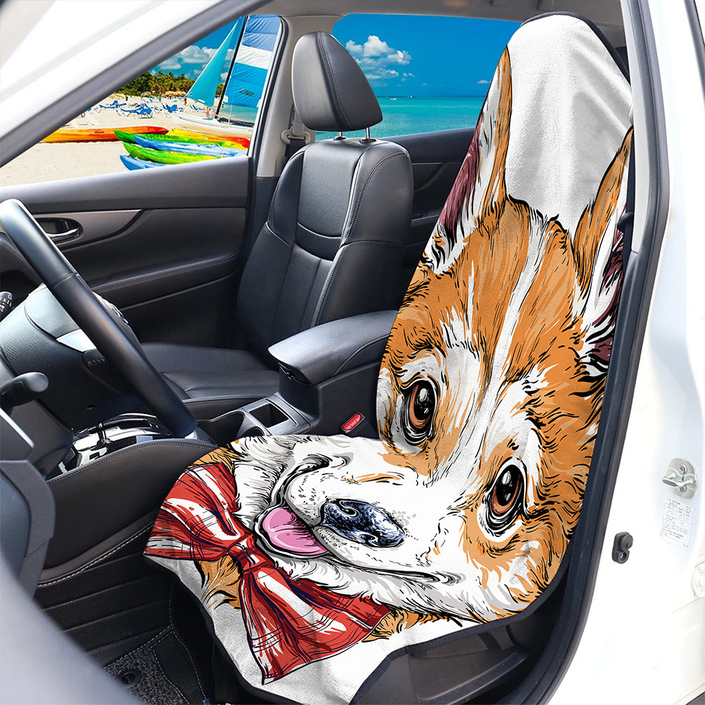 Hipster Pembroke Welsh Corgi Print Waterproof Car Seat Cover
