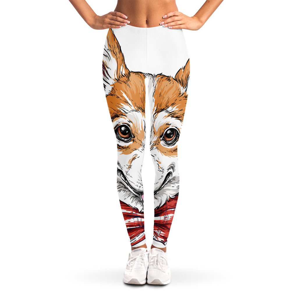 Hipster Pembroke Welsh Corgi Print Women's Leggings