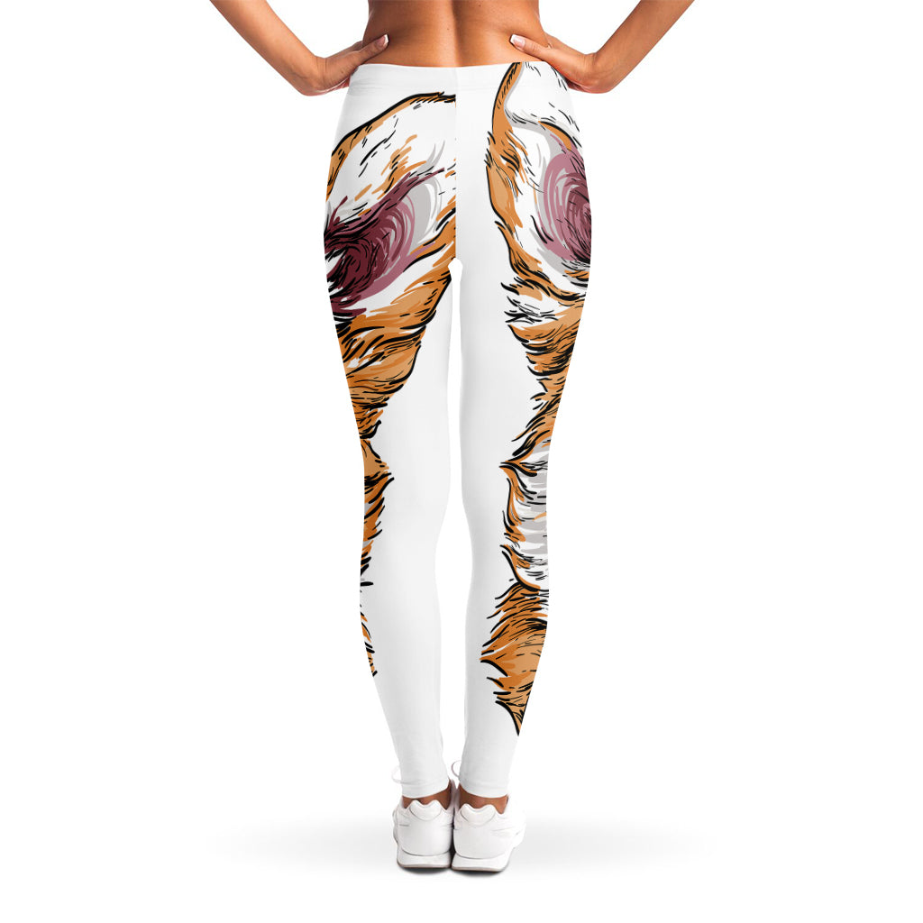Hipster Pembroke Welsh Corgi Print Women's Leggings