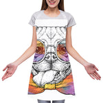 Hipster Pug Print Adjustable Apron