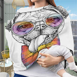 Hipster Pug Print Baby Seat Cover