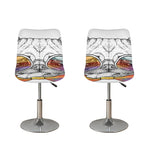 Hipster Pug Print Bar Stool Covers